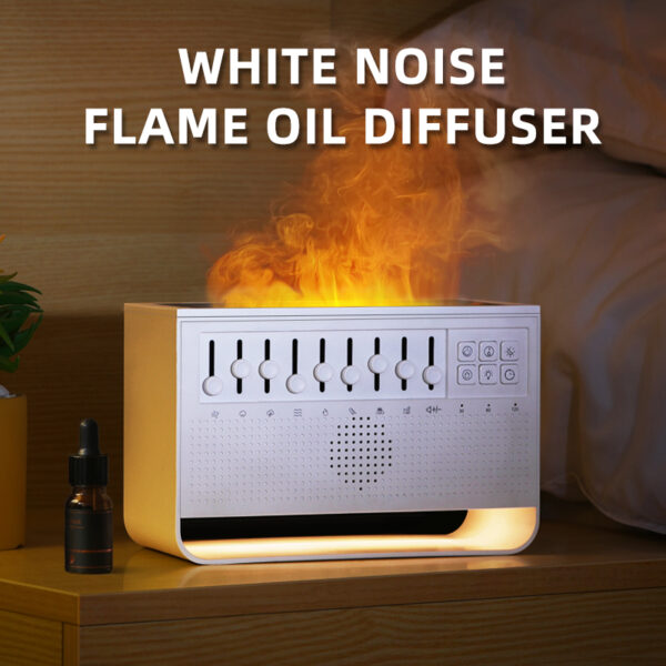 Flame air diffuser aromatherapy air humidifier cold mist table top air aroma diffuser Household white noise aroma diffuser-2